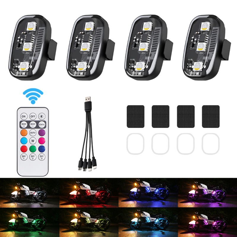 드론 오토바이 RGB LED 스트로브 라이트, 리모컨  - Drone Led Light 리뷰 및 가격